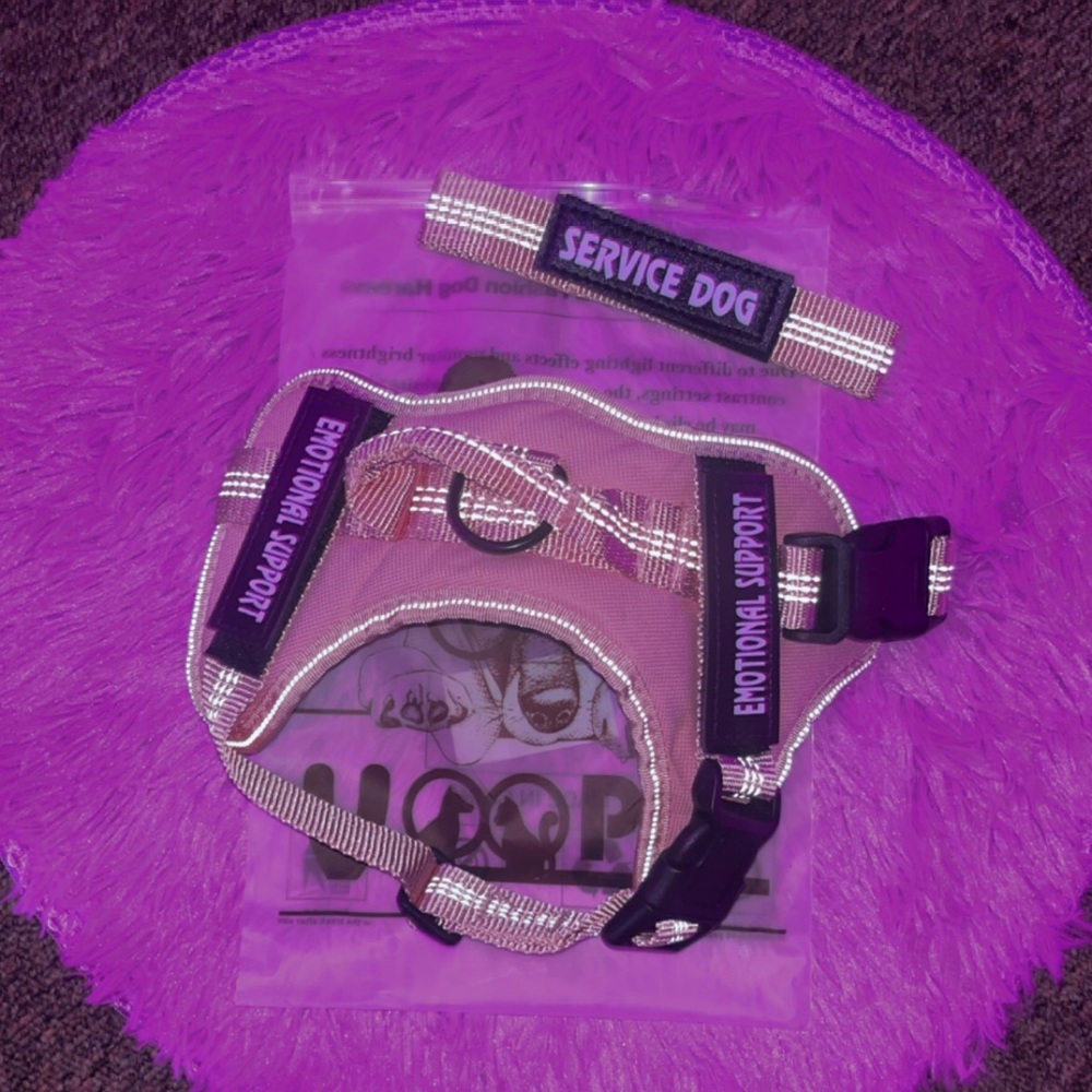 Pink Amazon Emotional Support/Service Dog Harness
